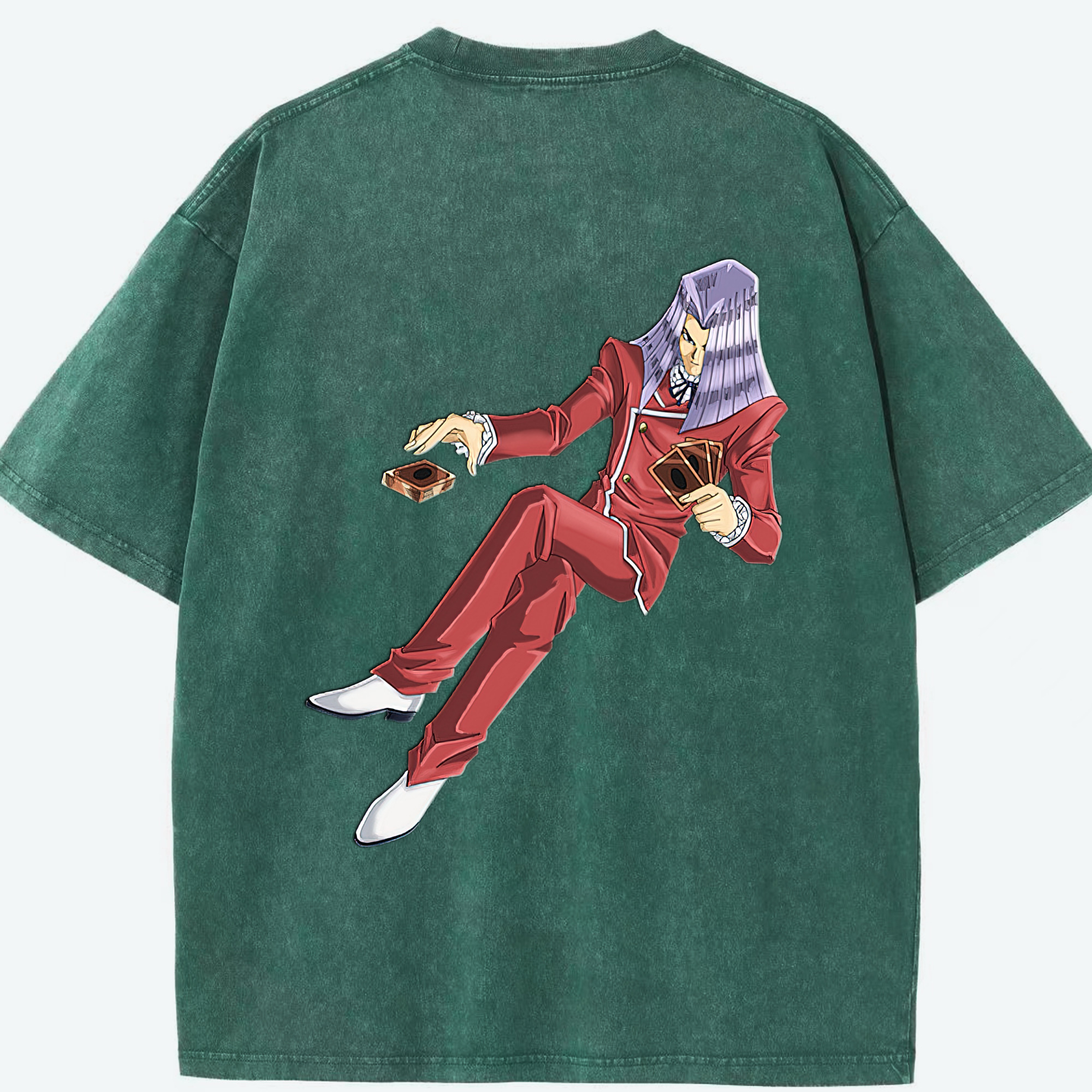 （画像用） 遊☆戯☆王 Yu-Gi-Oh! 綿100% ヴィンテージ風 半袖Tシャツ（背面プリント）